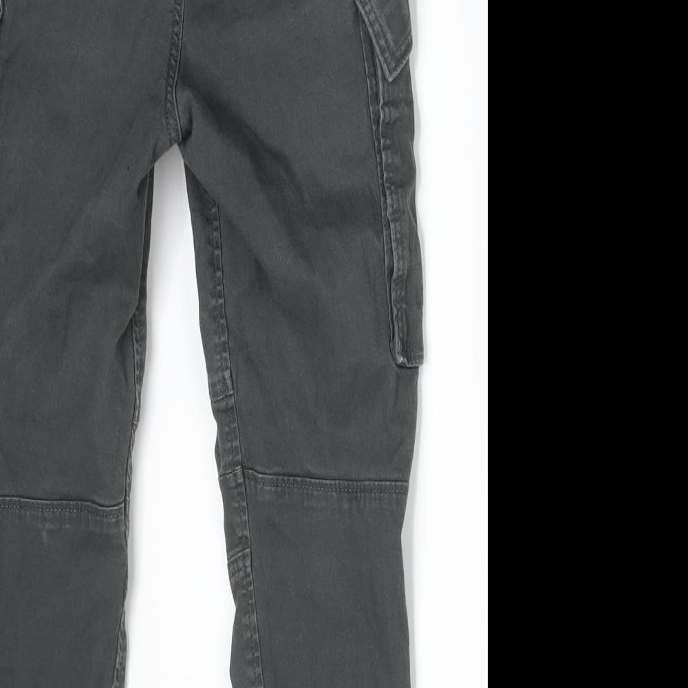H&M Boys Grey  Cotton Cargo Trousers Size 9 Months  Regular