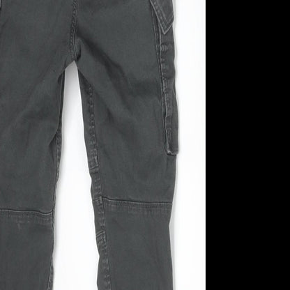 H&M Boys Grey  Cotton Cargo Trousers Size 9 Months  Regular