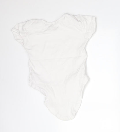 George Girls White  Cotton Bodysuit One-Piece Size 2-3 Years   - BE YOUR OWN KIND OF GORGEOUS