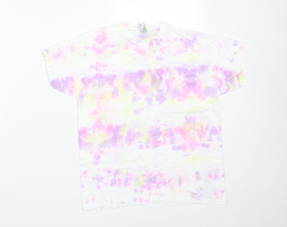 Fruit of the Loom Girls Multicoloured  Cotton Basic T-Shirt Size 9-10 Years Round Neck