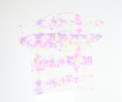 Fruit of the Loom Girls Multicoloured  Cotton Basic T-Shirt Size 9-10 Years Round Neck