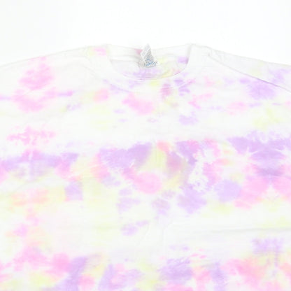 Fruit of the Loom Girls Multicoloured  Cotton Basic T-Shirt Size 9-10 Years Round Neck