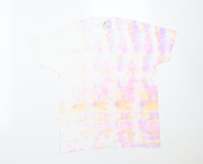 Fruit of the Loom Girls Multicoloured  Cotton Basic T-Shirt Size 9-10 Years Round Neck