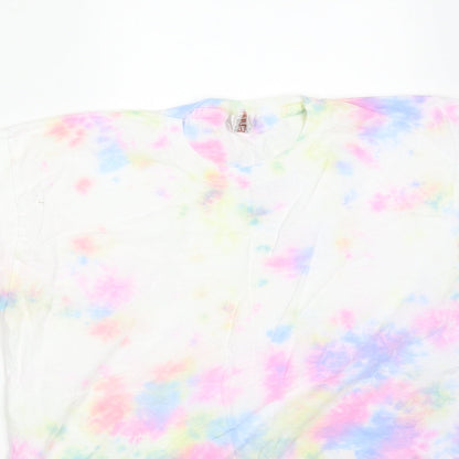 Fruit of the Loom Girls Multicoloured  Cotton Basic T-Shirt Size 9-10 Years Round Neck