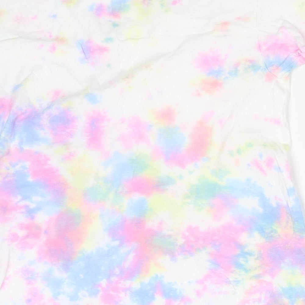 Fruit of the Loom Girls Multicoloured  Cotton Basic T-Shirt Size 9-10 Years Round Neck