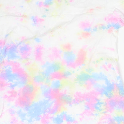 Fruit of the Loom Girls Multicoloured  Cotton Basic T-Shirt Size 9-10 Years Round Neck