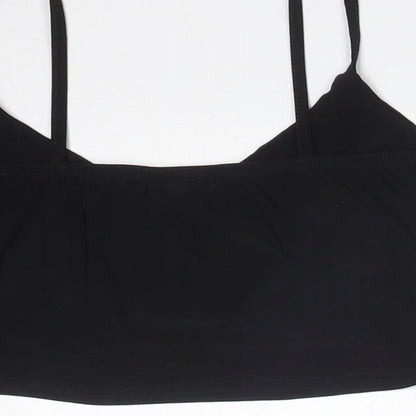 Womens UK Size 10 PRETTYLITTLETHING Black Camisole T-Shirt