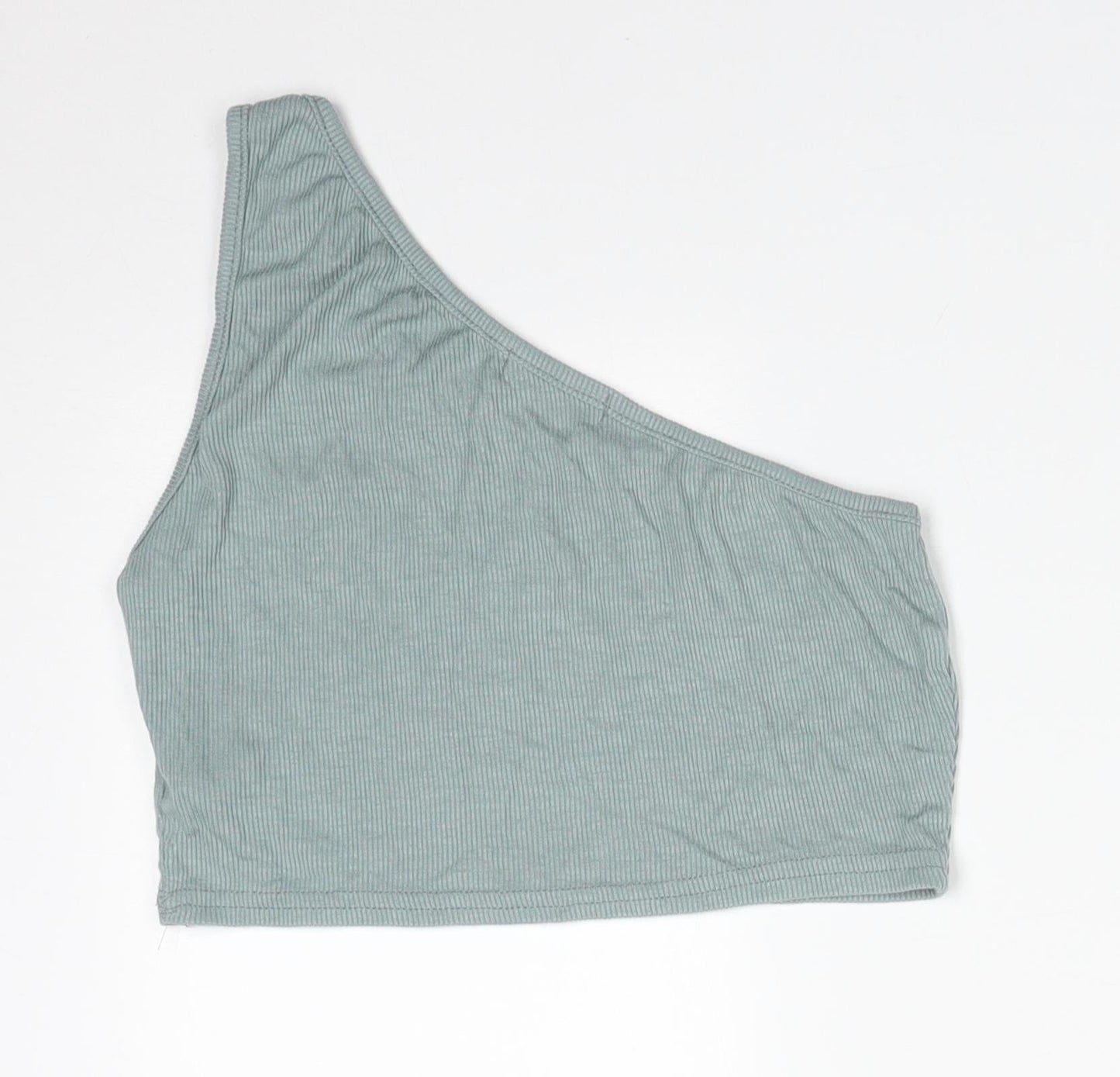Womens UK Size 8 PRETTYLITTLETHING Green Camisole T-Shirt