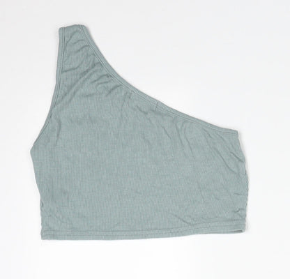 Womens UK Size 8 PRETTYLITTLETHING Green Camisole T-Shirt