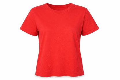 Womens UK Size 10 Warehouse Red Basic T-Shirt
