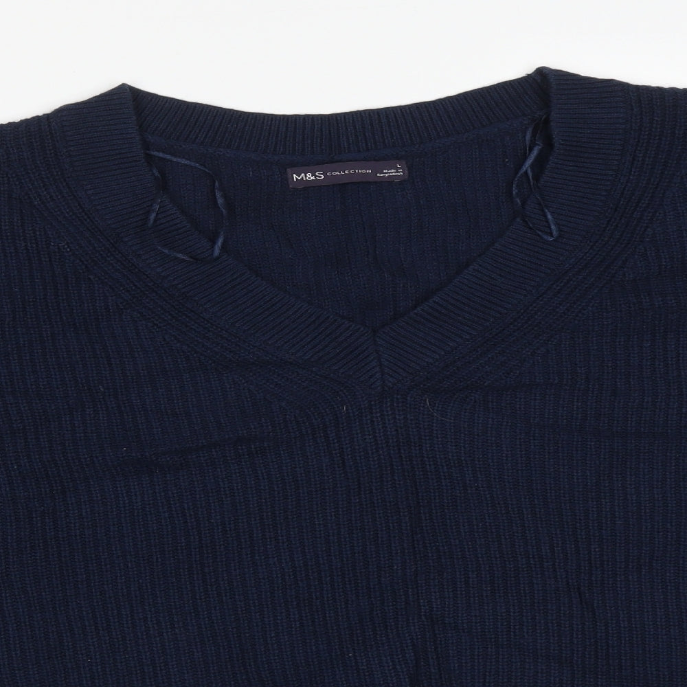 Mens UK Size L M&S Blue Pullover Sweatshirt