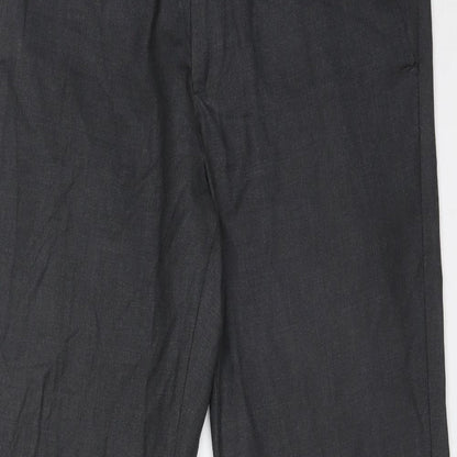 Mens UK Size 34 CEDARWOOD STATE Regular Fit Dress Pants Grey Trousers