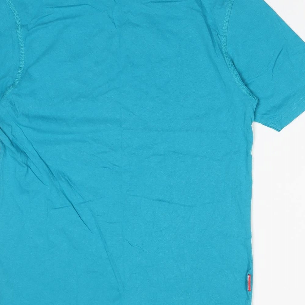Slazenger Mens Blue  Cotton  T-Shirt Size S Round Neck