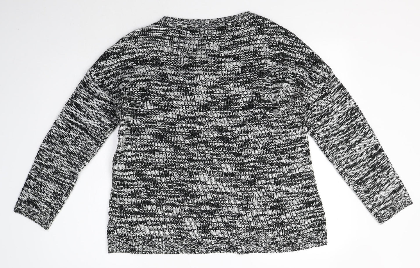 Janina Womens Grey Round Neck  Acrylic Pullover Jumper Size 14   - Christmas