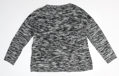 Janina Womens Grey Round Neck  Acrylic Pullover Jumper Size 14   - Christmas