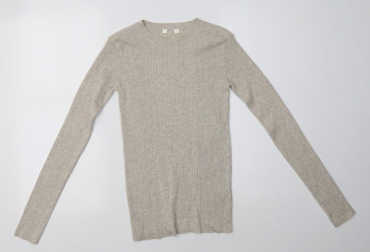 Womens UK Size XS H&M Beige Cardigan Jumper