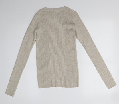 Womens UK Size XS H&M Beige Cardigan Jumper