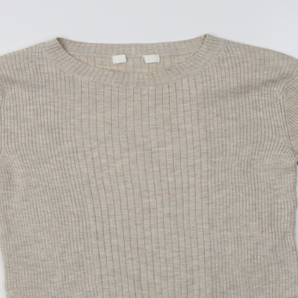 Womens UK Size XS H&M Beige Cardigan Jumper