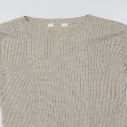 Womens UK Size XS H&M Beige Cardigan Jumper