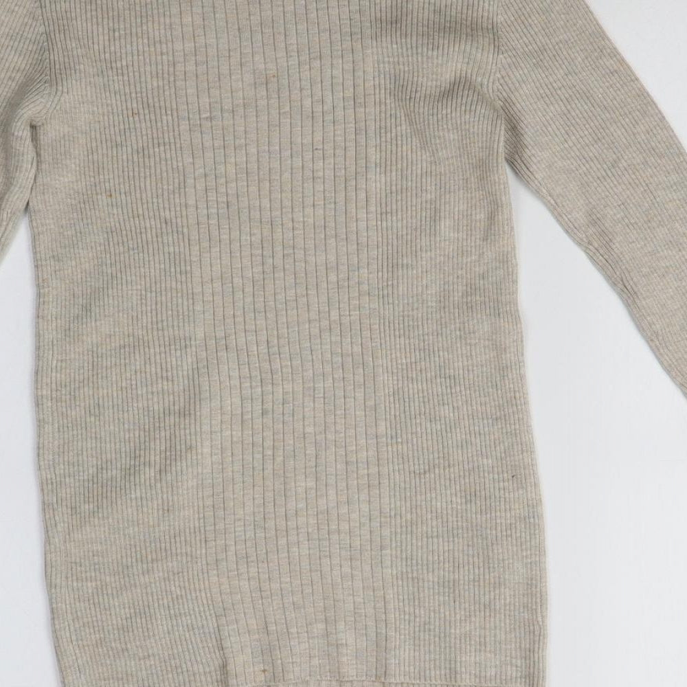 Womens UK Size XS H&M Beige Cardigan Jumper