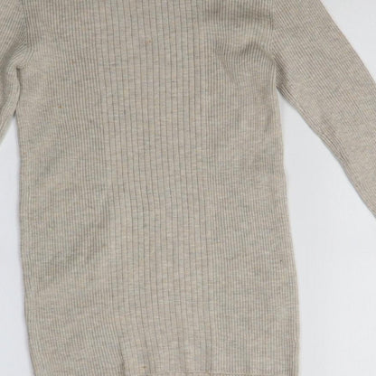 Womens UK Size XS H&M Beige Cardigan Jumper