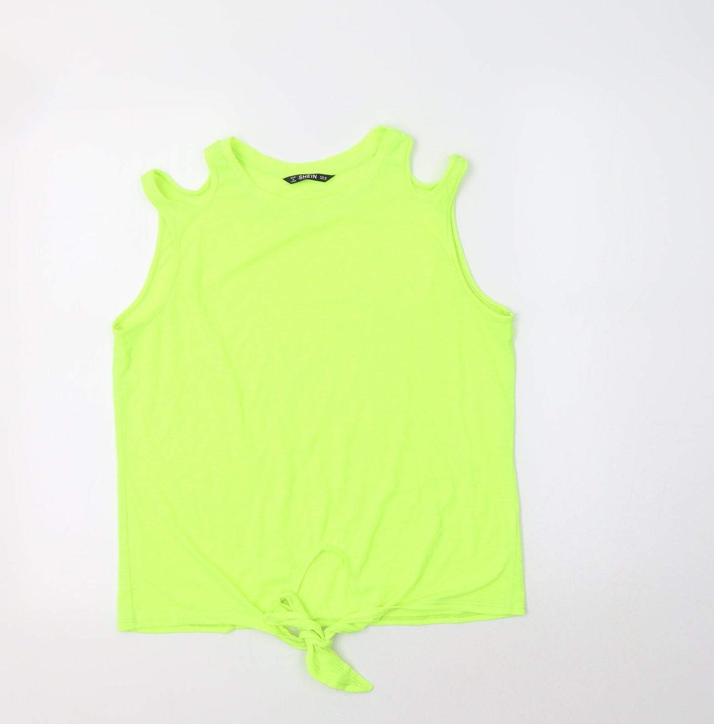 SheIn Womens Green  Polyester Basic T-Shirt Size M Crew Neck