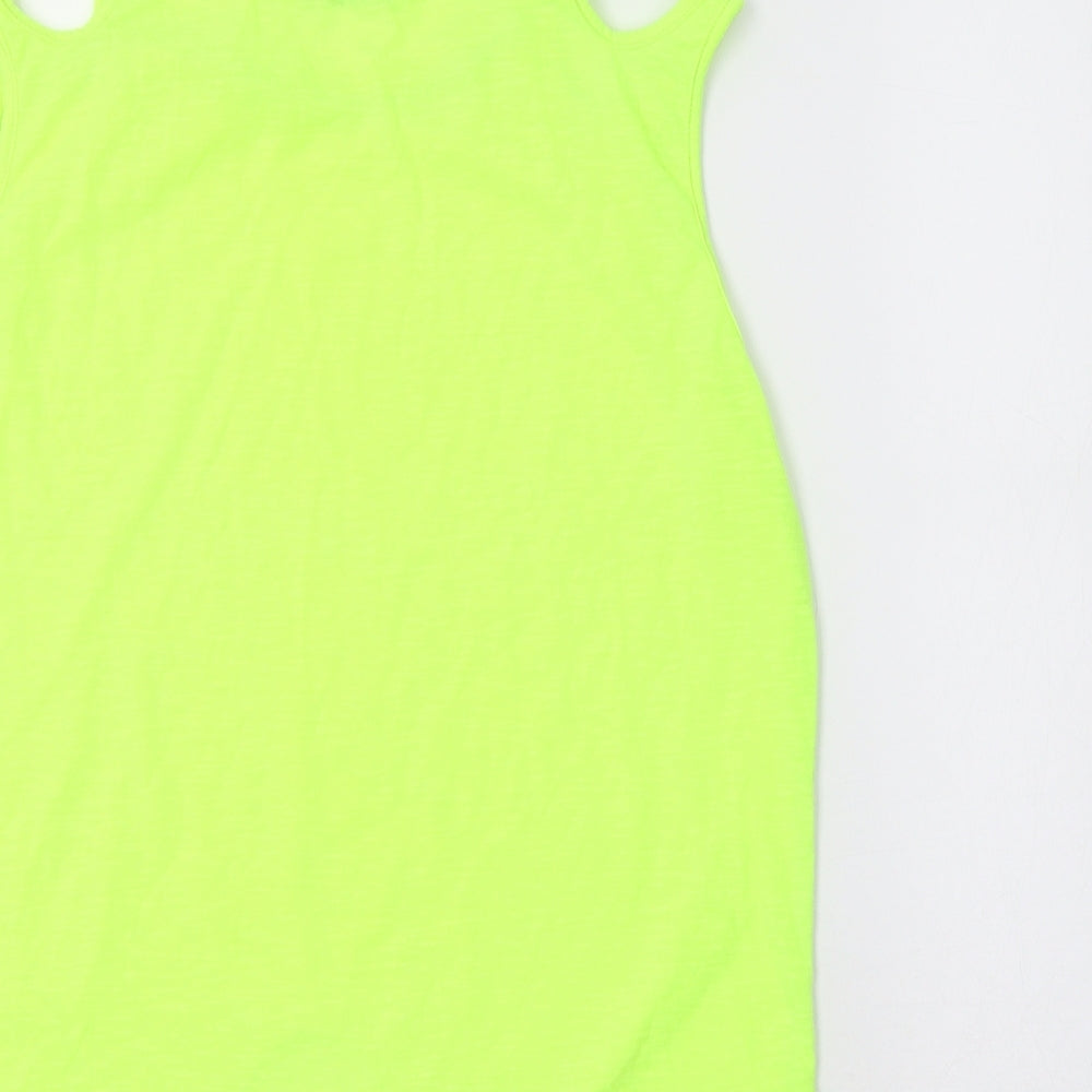 SheIn Womens Green  Polyester Basic T-Shirt Size M Crew Neck