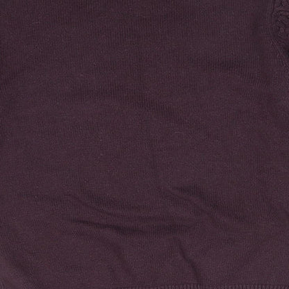 H&M Womens Purple Striped Polyamide Pullover Sweatshirt Size S