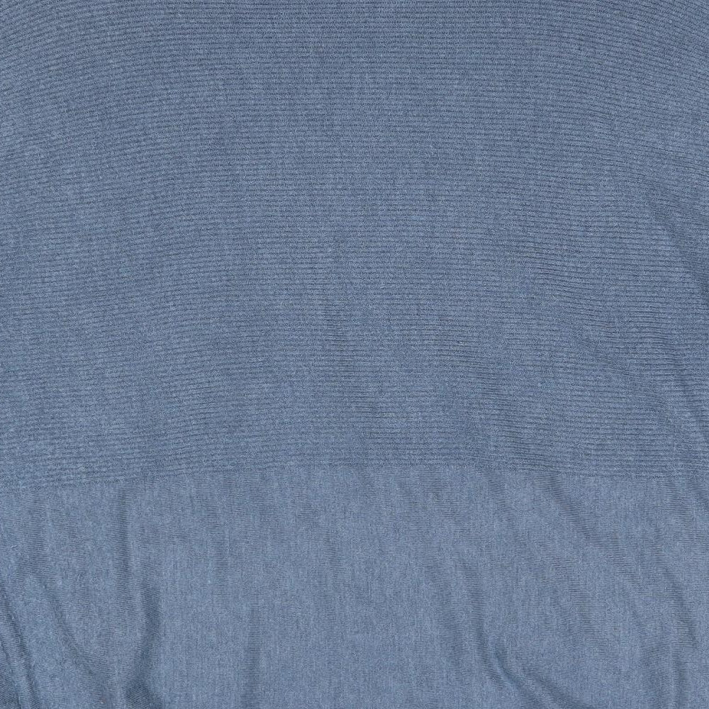 Finery Womens Blue Round Neck  Nylon Pullover Jumper Size M