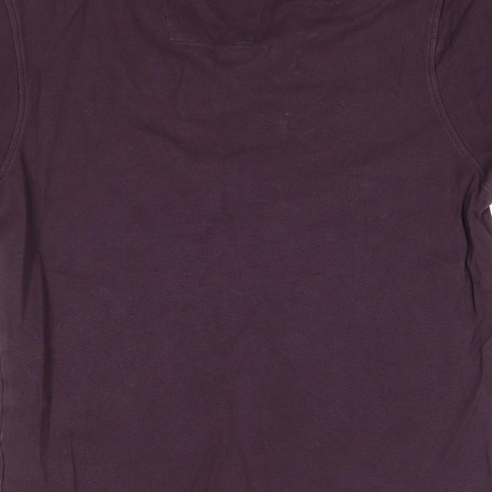 M&S Mens Purple  100% Cotton  Polo Size S Collared