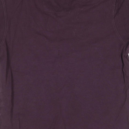 M&S Mens Purple  100% Cotton  Polo Size S Collared