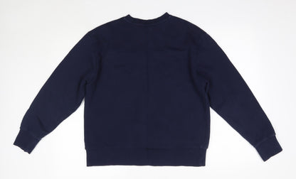 Topman Mens Blue Round Neck  Cotton Pullover Jumper Size S