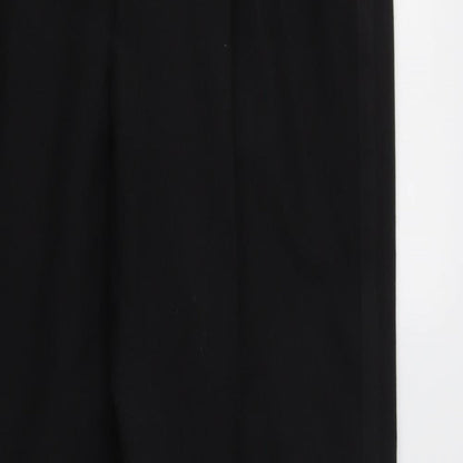 Preworn Mens Black  Polyester Dress Pants Trousers Size 34 L29 in Regular
