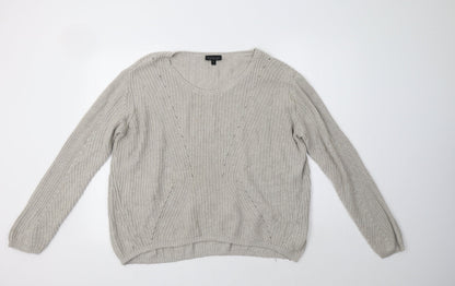 Womens UK Size 12 Topshop Beige Pullover Jumper