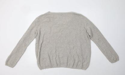 Womens UK Size 12 Topshop Beige Pullover Jumper