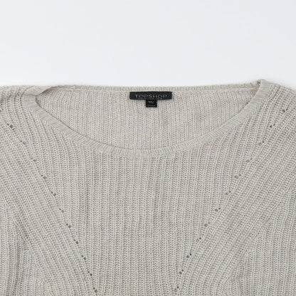 Womens UK Size 12 Topshop Beige Pullover Jumper