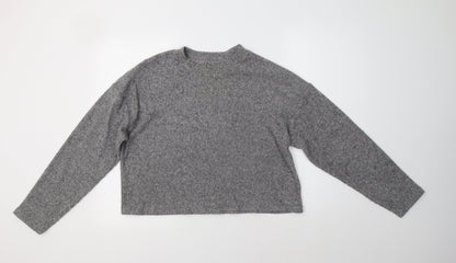 F&F Womens Grey Crew Neck  Polyester Pullover Jumper Size M