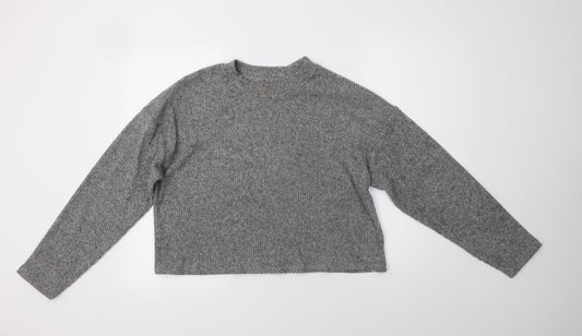 F&F Womens Grey Crew Neck  Polyester Pullover Jumper Size M