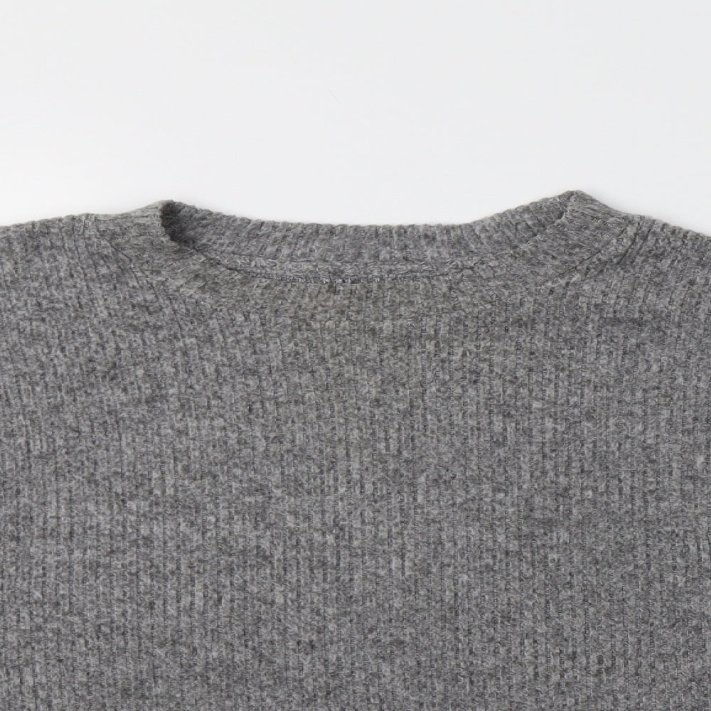 F&F Womens Grey Crew Neck  Polyester Pullover Jumper Size M