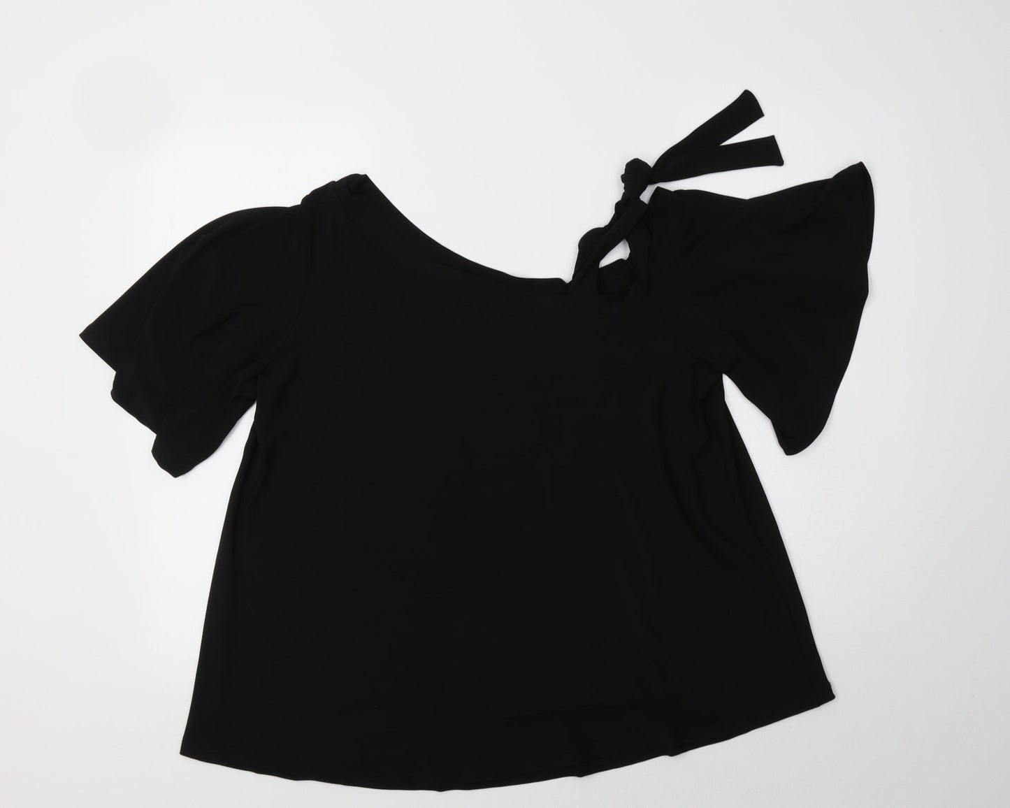 Womens UK Size 14 Very Black Basic Blouse