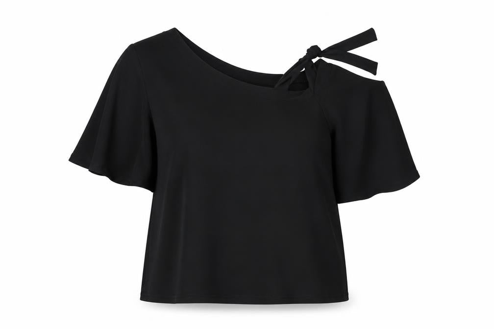 Womens UK Size 14 Very Black Basic Blouse