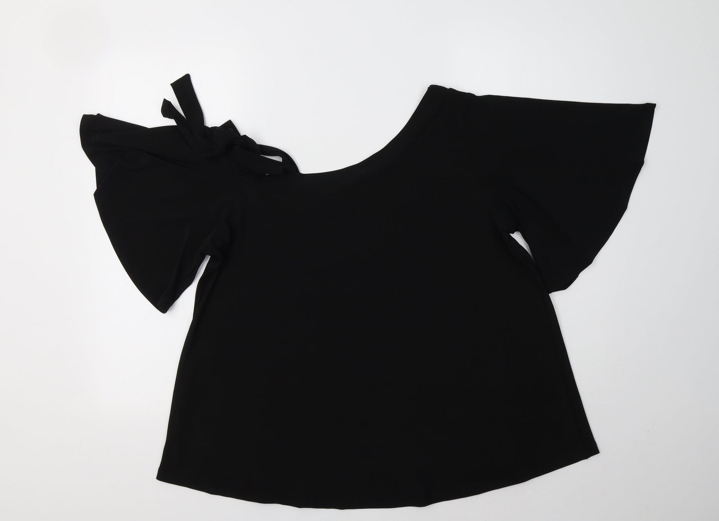 Womens UK Size 14 Very Black Basic Blouse