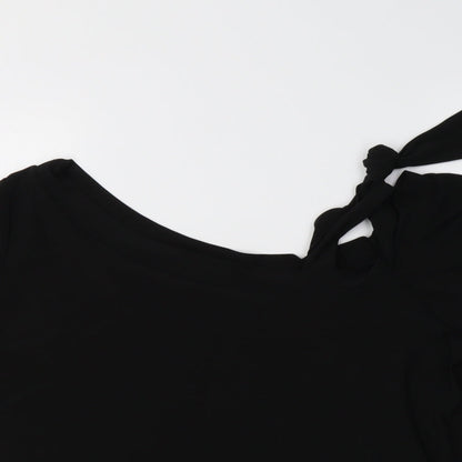 Womens UK Size 14 Very Black Basic Blouse