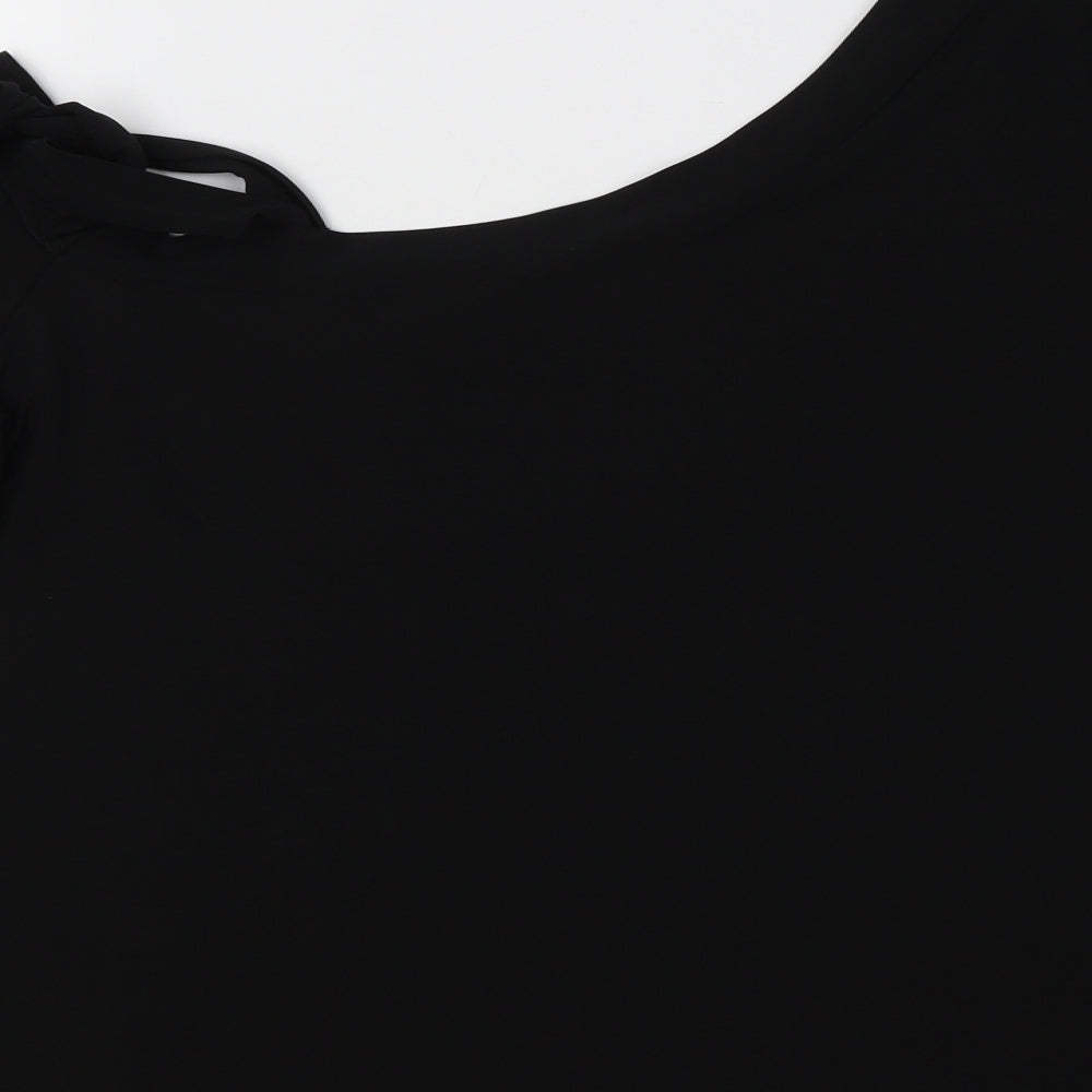 Womens UK Size 14 Very Black Basic Blouse