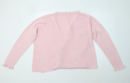 Womens UK Size XL BM Pink Cardigan Jumper