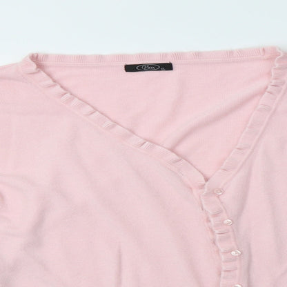 Womens UK Size XL BM Pink Cardigan Jumper