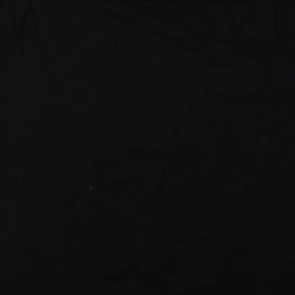 George Mens Black  Cotton  T-Shirt Size L Crew Neck