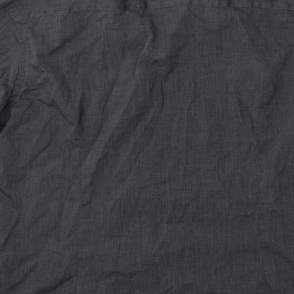 ASOS Mens Grey  Polyester  Button-Up Size S Collared