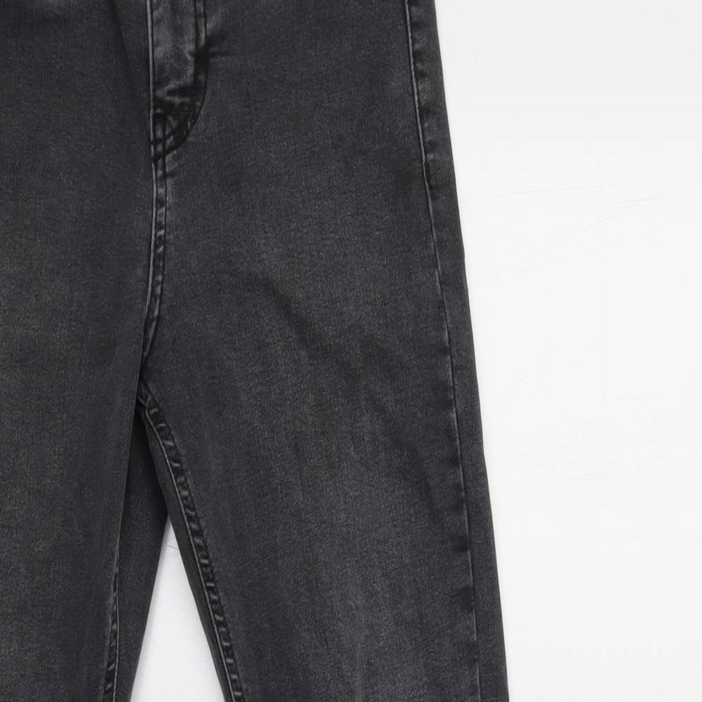 Topshop Womens Grey  Cotton Skinny Jeans Size 26 L30 in Regular