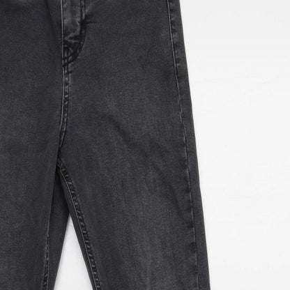 Topshop Womens Grey  Cotton Skinny Jeans Size 26 L30 in Regular